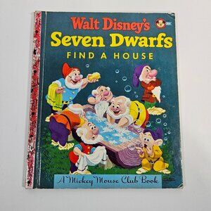 Vintage Walt Disneys Seven Dwarfs Find‎ A House Little Golden Mickey Mouse Club